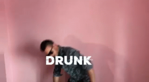 Drunk Guy Can't Stand Properly GIF