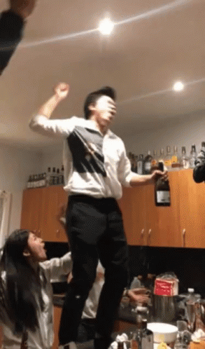 Drunk Guy Dancing On Table GIF
