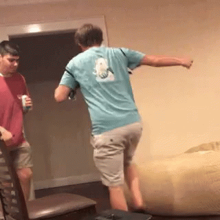 Drunk Guy Dancing Wearing Bra GIF