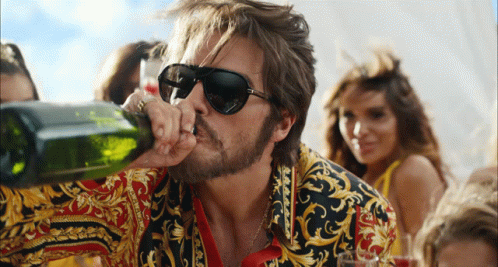 Drunk Guy Drinking With Many Girls GIF