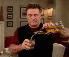 Drunk Guy Pouring Whiskey GIF