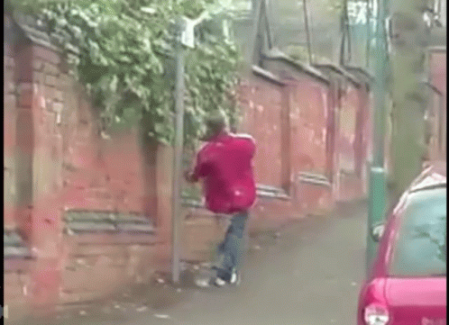 Drunk Guy Walking Off Balance GIF