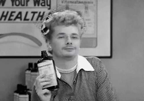 Drunk Guy Wearing Women Clothes GIF