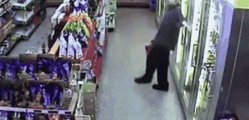 Drunk Meme Convenience Store Fall GIF