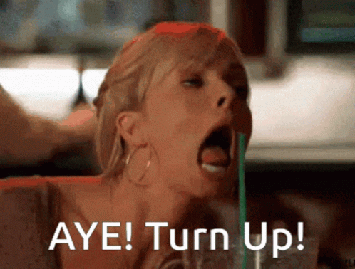 Drunk Woman Turn Up Miss Straw GIF