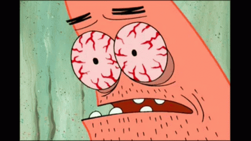Dry Spongebob Patrick Red Eyes GIF