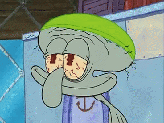 Dry Spongebob Puffed Squidward GIF
