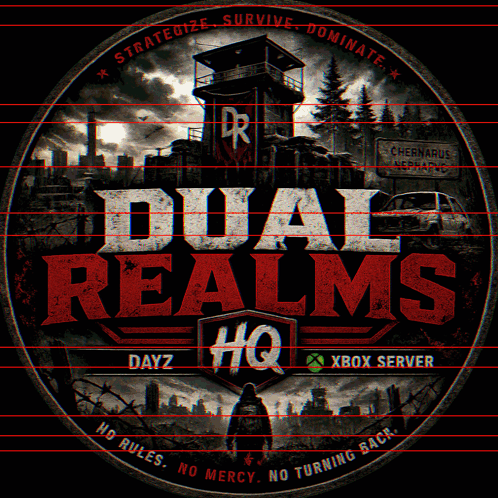 Dual Realms HQ Logo With Tower GIF