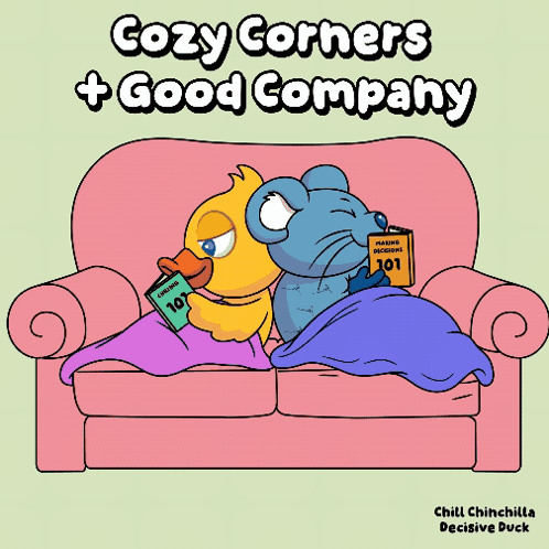 Duck And Mouse On Couch Cozy Corners Good Company GIF