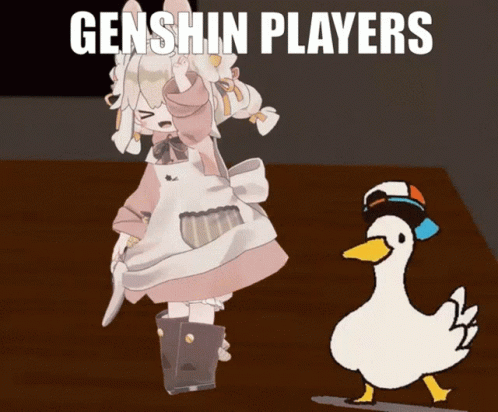 Duck Dance With Genshin Players GIF