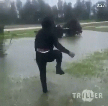 Duck Holding Umbrella in Rain Saying Although It's Raining You're Still My