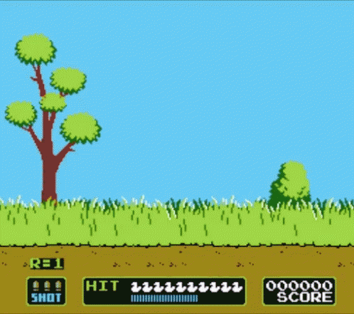Duck Hunt Dog Hiding GIF