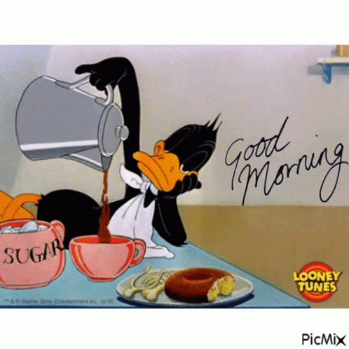 Duck Pouring Coffee Good Morning GIF