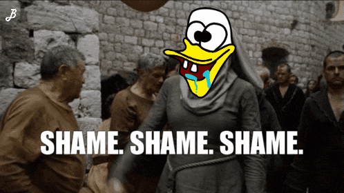Duck Saying Shame Shame Shame