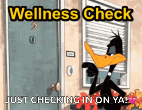 Duck Saying Wellness Check Just Checking In On Ya GIF