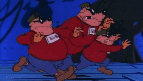 Duck Tale Robbers Bang Head Against Wall GIF