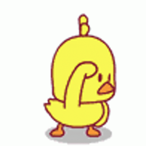 Duckling Cartoon Looking Where  GIF
