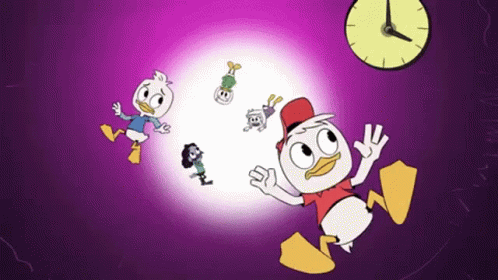 Ducktales Dewey Huey Louie Falling Into Vortex GIF