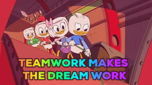 Ducktales Team Work Makes The Dream Work GIF