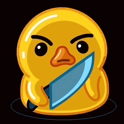 Ducky Angry Knife Killer GIF