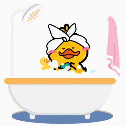 Ducky Bedtime Bath Bubbles GIF