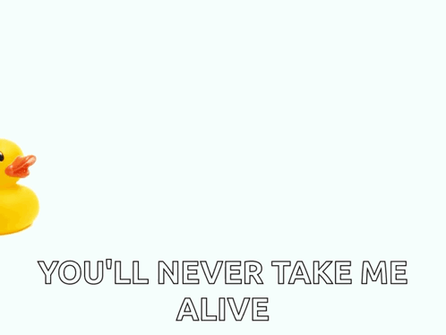 Ducky You'll Never Take Me Alive GIF