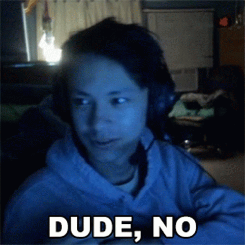 Dude No Streamer GIF