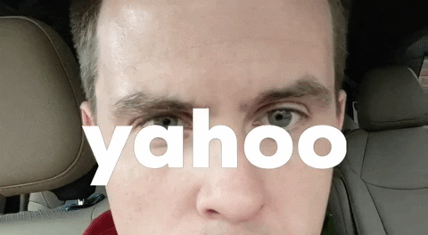 Dude On Car Saying Yahoo GIF