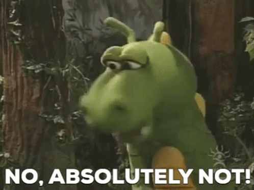 Dudley The Dragon No Absolutely Not GIF