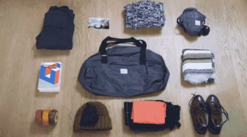Duffel Packing Bags Motion GIF
