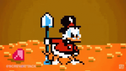 Duffy Duck Smashes Shovel Knight GIF