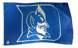 Duke Blue Devils Logo On A Blue Banner GIF