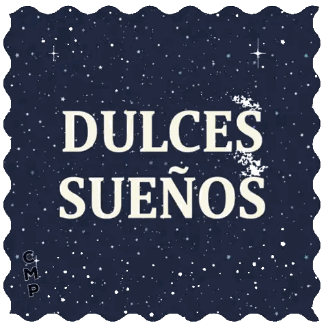 Dulces Suenos White Text On Blue Background