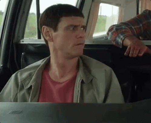 Dumb Jim Carrey Inside Car GIF