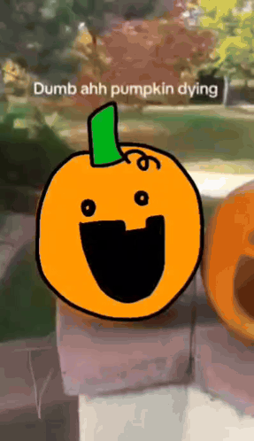 Dumb Ahh Pumpkin Dying With Green Stem