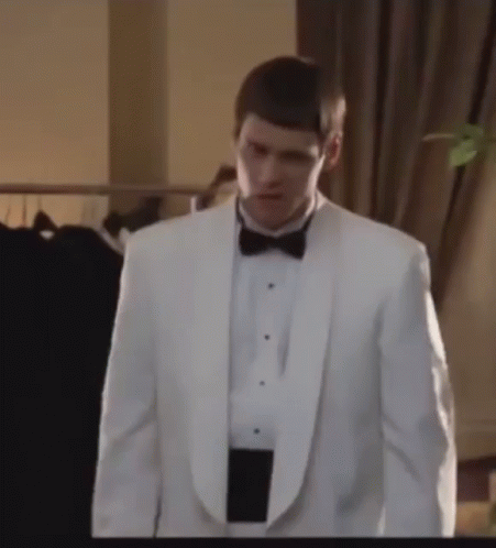 Dumb And Dumber In White Tuxedo GIF
