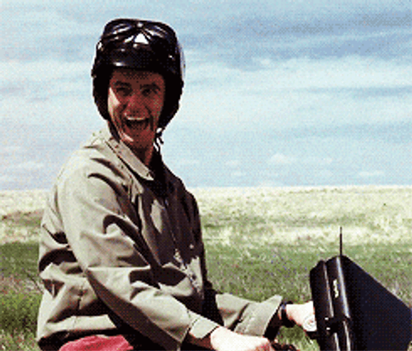 Dumb And Dumber Scene High Five Scooter GIF