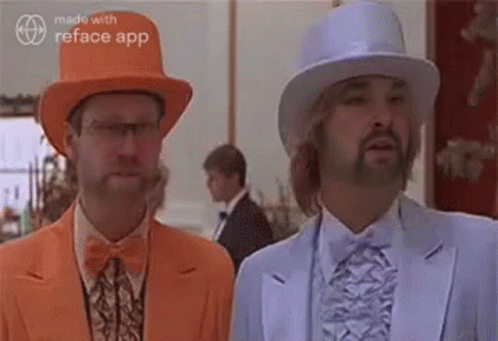 Dumb And Dumber Tuxedo Heads Up GIF