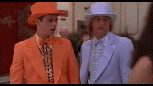 Dumb And Dumber Tuxedo Looking To Someone GIF