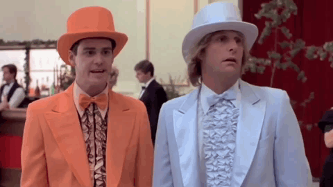 Dumb And Dumber Tuxedo Weird Face GIF