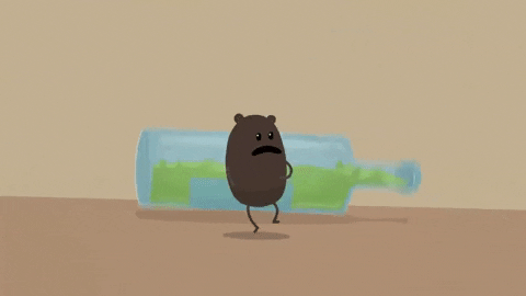 Dumb Ways To Die Getting Rolled On By A Bottle GIF
