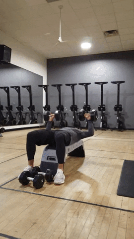 Dumbbell Row Dumbbell Chest Press GIF