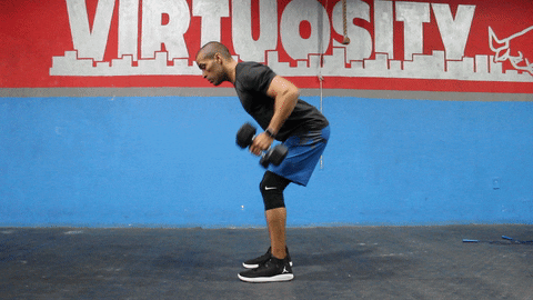 Dumbbell Row Renegade Row Position GIF