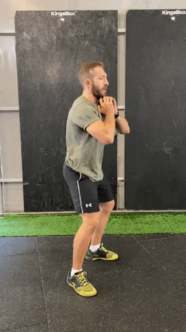 Dumbbell Row Two Hands Side View GIF