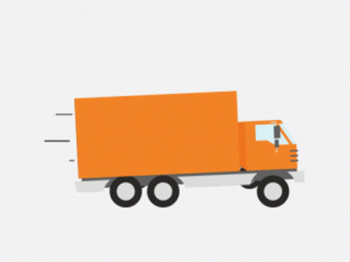 Dump Truck And Boxes Animation GIF