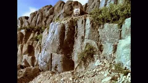 Dump Truck Falling Off Cliff GIF