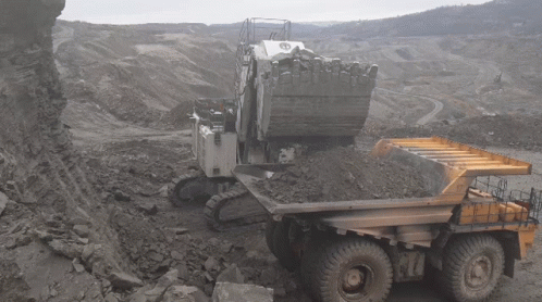 Dump Truck Loaded With Dirt GIF