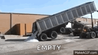 Dump Truck Loaded With Salt Empty Word GIF