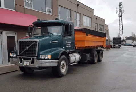 Dump Truck Vancouver Roll Off Dumpster GIF