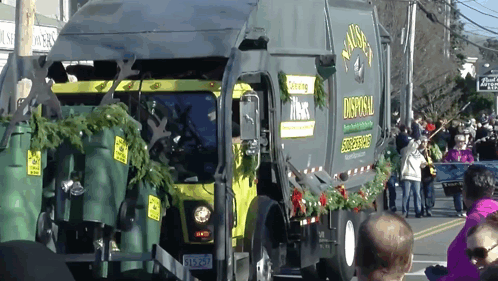 Dump Truck With Christmas Design GIF